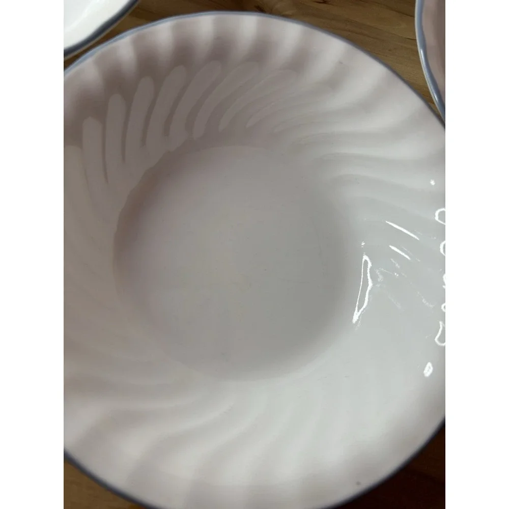 Pink Trio Pattern Corelle by Corning Cereal Bowls Set 7